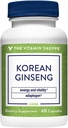 Koreako Ginseng Erro Osoa - Energia eta Bizigarritasuna onartzen ditu - 648 MG (60 kapsulak)