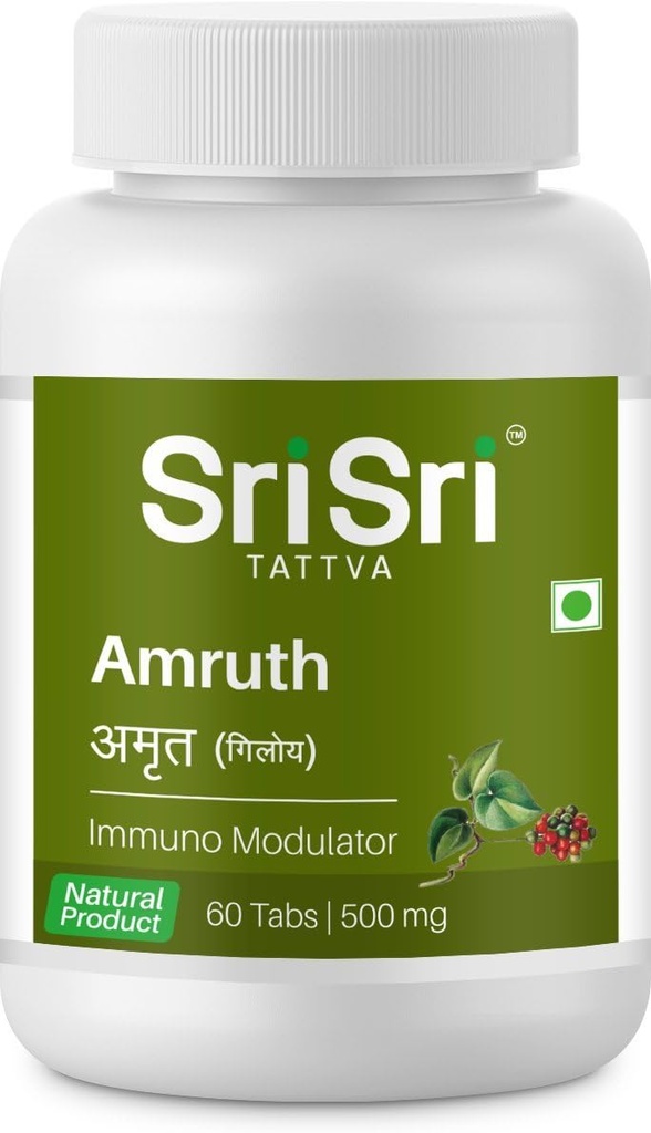 Sri Sri Products Ayurveda Amruth Immuno Modulaator Tablett 500Mg PACKOF 2
