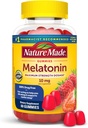 Nature Made Melatoniini 10 mg per tarjoilu Gummies, Maximum Strength Annostus, 100% Drug Free Sleep Aid aikuisille, 60 Melatoniini Gummies, 30 päivän tarjonta