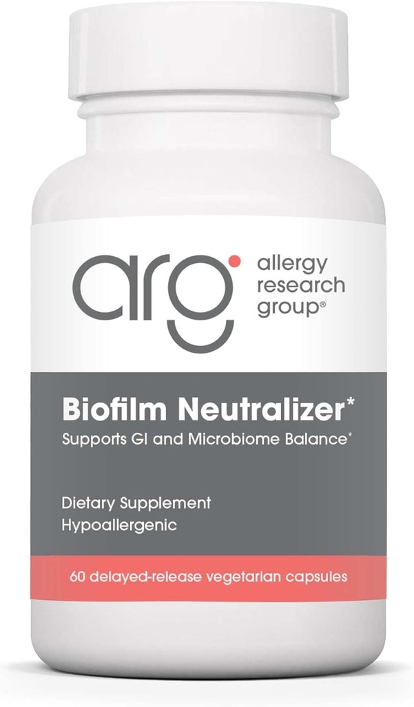 Gruppo di ricerca allergia Biofilm Neutralizer - Biofilm Defense, EDTA Supplemento, Proteolytic Enzymes, Serrapeptase, Capsule Vegetariani - 60 Conte