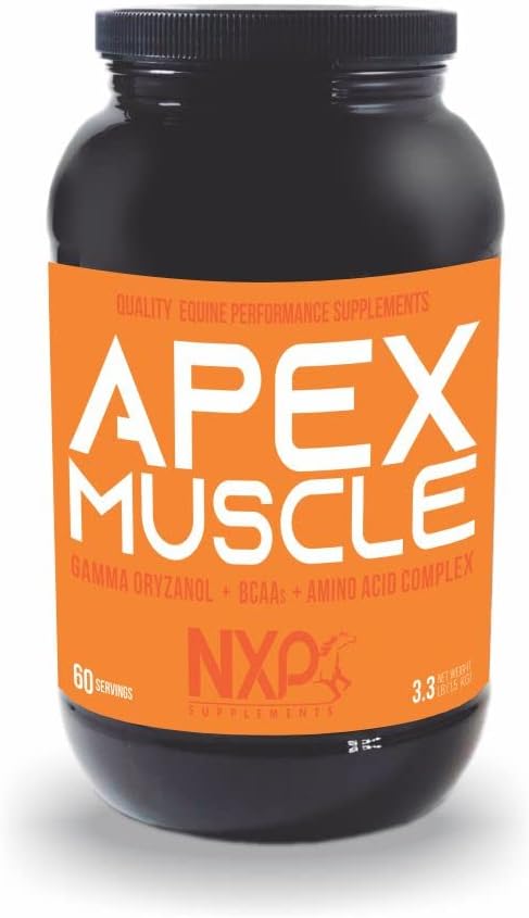 APEX Party, ร่างและความแข็งแกร่งสําหรับม้า - พลังงาน, ความอดทน, Stamina, การบูรณะ - Gamma Orizanol BCAA carine Carinine L-Arginine AKG 3.3 Lb (60 การให้บริการ)