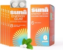 Sunii - Gum Energi - New Quick Boost Energy & Focus - 50mg Caffeine Gum -Vitamin B6 & B12, Taurine, Vegan, No Sugar, Zero Calorie, Fresh Mint - Lebih cepat dari Chews, Minuman, Gels (48pcs)