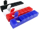 ASV Tirgotājs - 7 Day Small Pill Box with Snap Close Lids - Weekly Pill Organizators 4 reizes dienā vai 28 Day Dispenser - Nāk ar 4 Atsevišķas 7 Day Pill Konteineri vitamīniem, piedevas, un medicīna