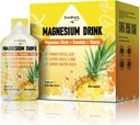 GREENPEOPLE 7-в-1 Magnesium Citrate Liquid, Magnesium Citrate Supplements Пити з 280mg Magnesium, цинк, бомелаїн, вітамін С D3 B6, М'язи та сну Підтримка для дітей та дорослих, 1 fl.Oz (10Pcs)