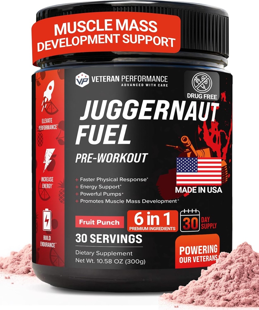 Juggernaut Fuel Preworkout. 30 Servings. Suhkruvaba, kunstlikke magusaineid ei ole, kreatiinivaba valem beeta-alaniiniga energia ja hüdratsiooni jaoks. Valmistatud USA-s.