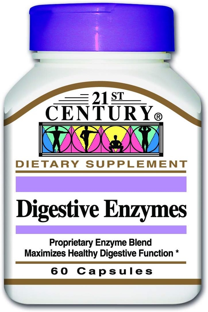 21. Century Digestive Enzymes Capsules, 60 Count (Pack of 2)