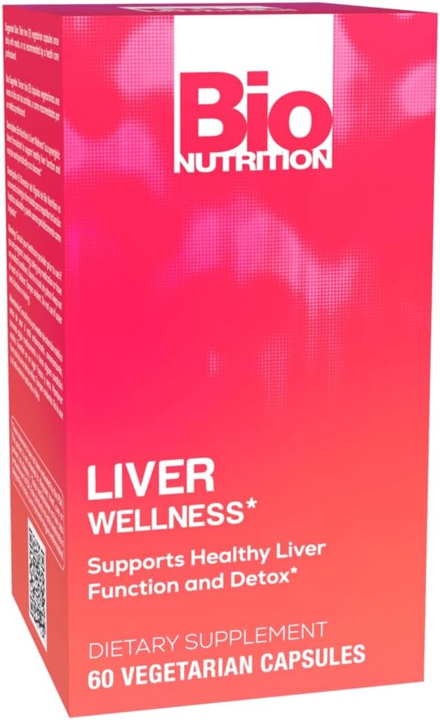 Bio Nutrition Liver Wellness 60 Vegetarian Capsules s Supports Healthy Liver Fuction | Detoxification Support s Milk Thistle 500 mg s Digestive Health s Improved Energy Levels