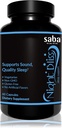 Saba Night Bliss Natural Sleep Aid - 124; Non- Habit Forming - 124; Alváskiegészítés hosszabb alváshoz és stresszhez w / Magnézium, Melatonin, GABA, Chamomile, & Valerian (60 Vegan Capsules, 30 napos ellátás)