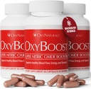 OxyBoost Nitric Oxide Suplement for Men & Women - Supports Circulation, Heart Health, Energy, Mental Clarity & Blood Flow - Formula Alam dengan Vinitrox - 180 Capsules (Paket 3)