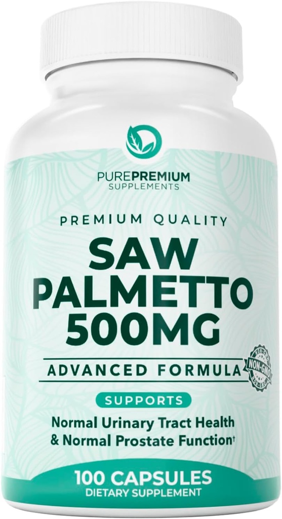 PurePremium Saw Palmetto 500 mg za moške/ženske – največja moč žaga Palmetto Extract  Tablete