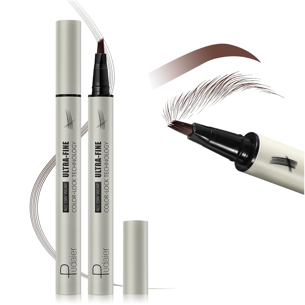 Microblading Eyebrow Pencil, Liquid Magical Tip Eyebrow Pensil untuk Perempuan, Eyebrow tahan air Pena untuk Natural Blow, Long Lasting Membentuk Pen