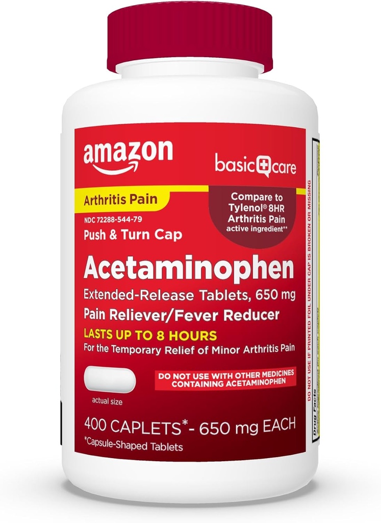 Pamata aprūpe Acetaminofēns Extended-Release tabletes, 650 mg, Artrīts Sāpes, 400 Skaits