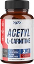 乙酰L-Carnitine & Alpha Lipoic Acid Complex 1500mg - 脑健康、记忆、焦点和Mood支持的补编 - 120 Vegan Capsules 2个月供应 - Gluten无糖、非GMO