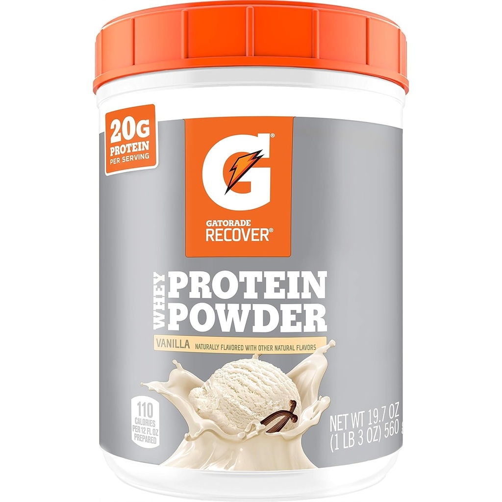 Gatorade WayiProtein Recember 20 server Panter 20 g of Protin Pering, Vanilla, 19.7 Oz