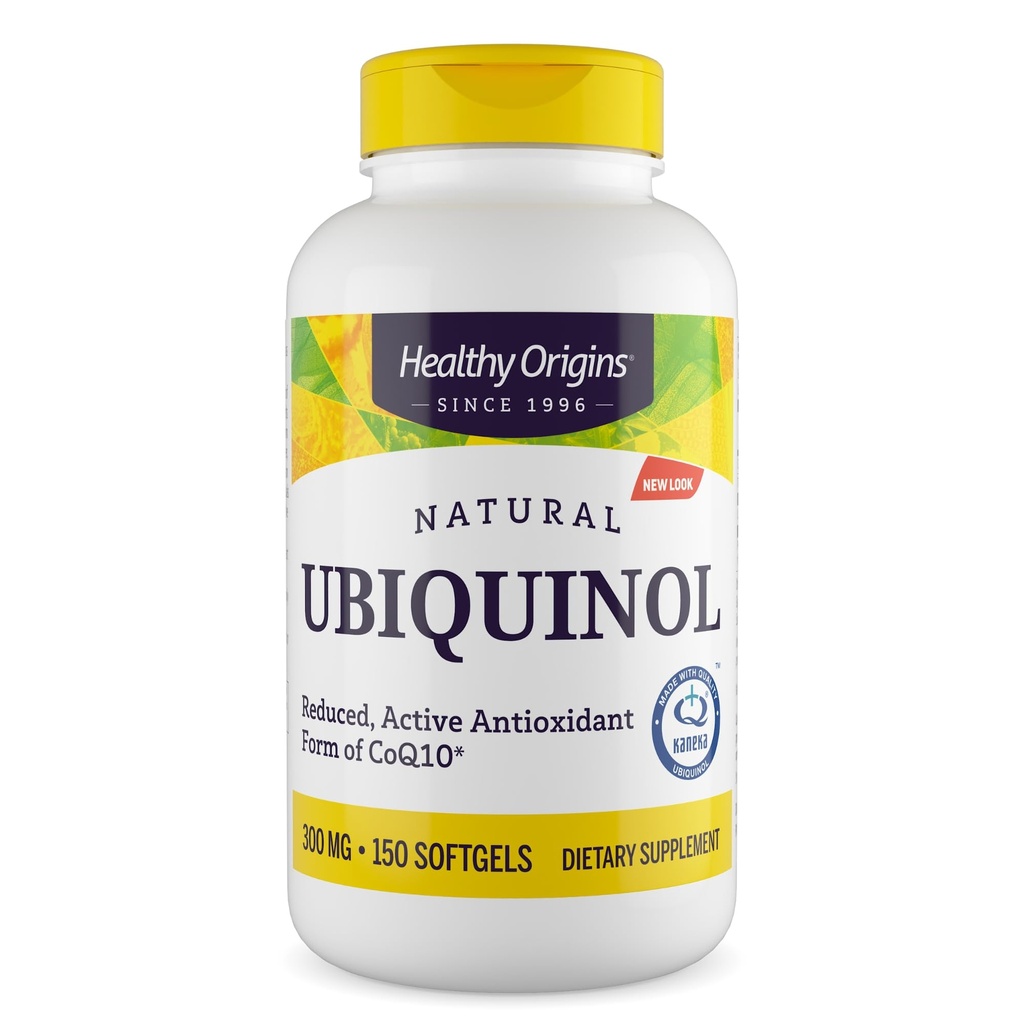Healthy Origins Ubiquinol (Active Form of CoQ10), 300 mg - Ubiquinol Supplements for Heart Health & Antioxidant Support - Gluten-Free & Non-GMO Supplement - 150 Softgels