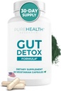PUREHEALTH INVESTIGAÇÃO Gut Cleanse Formula Digestion Supplement - Integral Gut Cleanse com Zeolite Detox & Zeolite Clinoptilolite - Cleanse Harmful Chemicals for Optimal Wellness -1 Garrafa