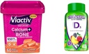 Viactiv Calci +Vitamin D3 suplementaris Soft Chews, Caramel, 60 Chews - Calci Dietary suplementari & Vitafumina D3 Gummy Viminans per la implementació del sistema Bone i Imnegune, Peach, Blackberberry