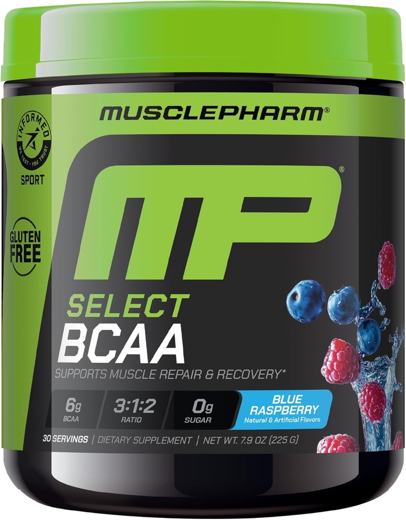 שריר Pharm Essentials BCAA אבקה, טרום & Post Workout Recovery, תומך שריר התאוששות ואנרגיה ייצור, Essential Amino Acids תוסף, 30 משרתים, Blue Raspberry Flavor