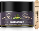 shilajit Pure Himalayan Organic - Gold Grade Shilajit Resin con herbas ayurvédicas orgánicas en alta potencia para enerxía, forza e inmunidade, 30 gramos