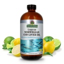 Nature's Answer Cod Liver Oil Liquid Supplement, 16-Fluid Ounces | Promotes a Healthy Heart & Brain | Cognitive and Cardiovascular Support | Great Tasting (Pack of 1)