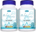 15 Day Cleanse Gut Support 2 Pack | Colon Broom, Detox Supplement with Senna, Cascara Sagrada & Psyllium Husk для мужчин и женщин | Всего 60 капсул