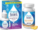 TheraTears 1200mg Omega 3 Supplement til Eye Nutrition, og VIT E, 90 Count Eye Dryps til tørre øjne, Twin Pack, 30mL 1 Fl oz Hver (Packaging May Vary)