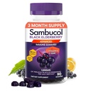 Sambucol Elderberry Gummies - Immune Support Supplement for Adults & Kids with Vitamin C & Zinc, Sambucol Elderberry are High in Antioxidants, Gluten Free, Vegan - 90 Count