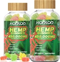 Hemp Gummies 450,000mg for Deep Sound Bedtime Support and Discomfort Relief, Fruity Hemp Gummy Infused Omega 3, Vitamins, Made in USA