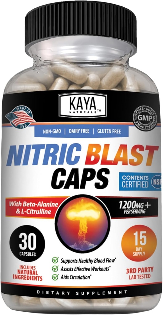 Kaya Naturals - Nitric Blast Potent All-Natural Herbal Supplement for Maximum Health Benefits 