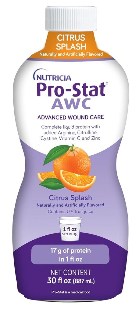 Pro-Stat Advanced Wound Care (AWC), 농축 액체 단백질 의료 식품 - Citrus Splash Punch 풍미, 30 Fl Oz 병