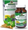 Resposta da natureza Ashwagandha Raiz com Santo Basil 60 Cápsulas Suporta uma resposta saudável ao estresse* Calma. Relaxe e descontrair*.