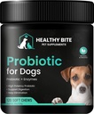 Probiótico de bita saludable para perros - Probiótico para perros para la diarrea, Gut Health y Itching, 6 Bacterias diferentes, Mandíbulas Probióticas para perros - Prebiótico para perros - Made in USA - 120 Con