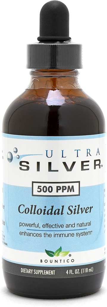 Ultra Silver® Colife Silver - 500 PPM, 4 Oz (118mL) - Минерална Liquid Appliment - с капкомер