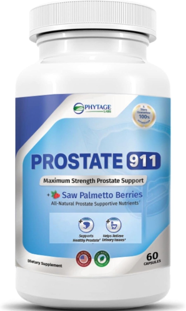 Prostate 911 Men’s Health Supplement - Saw Palmetto Support Prostate Funzione (60 capsule)