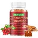 Cinnamon Supplements, Premium Ceylon Cinnamon Gummies 2400mg with Berberine, Turmeric, Apple Cider Vinegar, Bitter Melon, Chromium - Vegan, Non-GMO丨60 Counts
