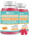 WEEVIT Ashwagandha Gummies with Vitamin D for Women & Men, Ashwagandha Gummy with Maca Root Powder | Organic Ashwa Gummies for Boost Energy