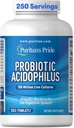 Puritan 's Pride Daily Probiotic Acidophilus, 100 Milijonų Live Cultures, Digestive, gut, and Immune Health, Soy, Natris, and Gluten Free, 8 Monthly Supply, 250 Tablets