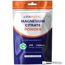 Vitamatic Magnesium Citrate 1000mg per Serving Supports Muscle, Joint, and Heart Health 250 Grams - 250 Servings