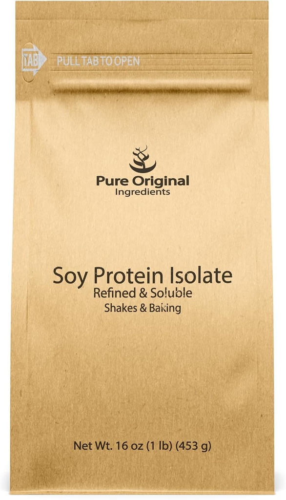 PURE ORIGINAL INGREDIENTS Soy Protein Isolát, vždy čistý, žádné plnidla nebo přísady (1 libra)