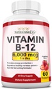 NaturalisimoLife Vitamin B12 6,000 mcg – Quick Dissolve Strawberry Flavor Nuggets – 60 Nuggets, Non-GMO, Vegan, Gluten Free