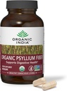 ORGANIC INDIA Psylli Husk Capules - Fiber suplementaris, Eliminació de salut - Vegan, Keto friendly, Guten-Free, USDA Certificat, Organic no-GMO, Souluble i I Insoluble Fiber - 180 Compte