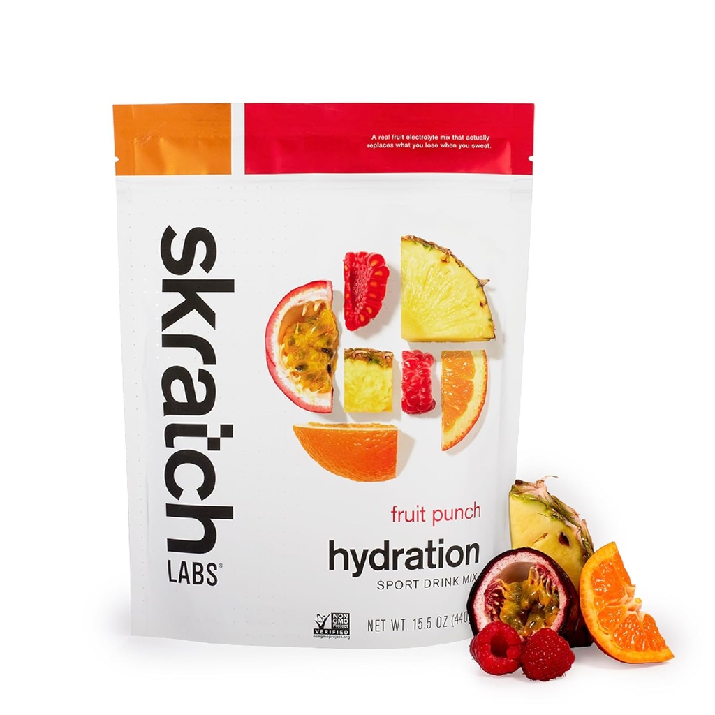 Skratch Labs Hydration Порошок Спорту Змішувати Electrolytes Порошок для вправ, витривалість, і результати Fruit Punch 20 Servings Не-GMO, Vegan, Kosher