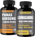 NooMost Authentic Корейська Red Panax Ginseng + Organic Ashwagandha з Ginkgo Biloba & Black Pepper