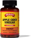 Bragg Energy Apple Cider Vinegar Kapsler med B-12 Vitaminer - 90 Kapsler - Vektkontroll - Ikke-GMO, Vegansk, Glutenfri, Ingen Sukker - Hjelper generere energi på cellenivå for menn og kvinner