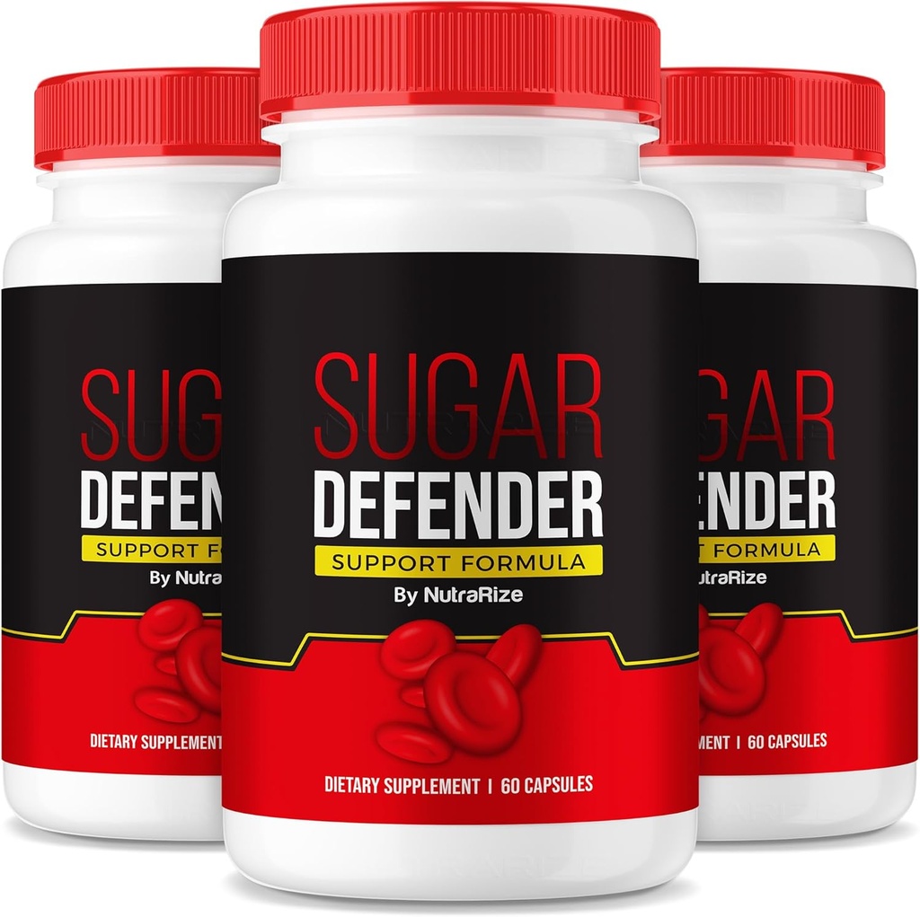 NutraRize (Опаковка от 3 Sugar Defender Допълнение за поддържане на здрави нива, Захар отбраната 24 All-Физически хапчета за отслабване, Разширена поддръжка Формула за уелнес, Отзиви (180 капсули)