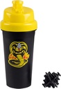 Karate Kid Cobra Kai 25oz Shaker Bottle w/Blender Mixer Ball - Drink Measurements, Fliptop, Leakproof Screw Lid- Blend Protein Powder, Sports Drinks, Shakes, Smoothies - Officially Licensed