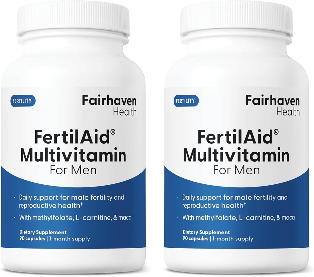 Fairhaven Health FertilAid voor mannen Vruchtbaarheid Supplementen voor mannen Twee maanden levering 