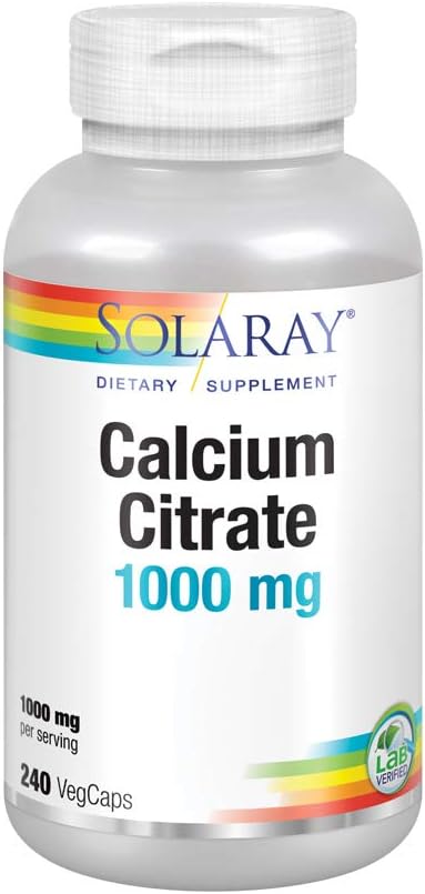 Solaray kalcija citrāts, 1000 mg, 240 VegCaps