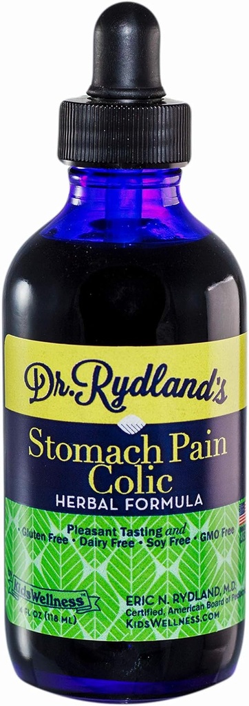 Dr Rydland Herbal Supplement DEV124; Stworzony przez KidsWellness Nevada 124; Idealny dla niemowląt do dorosłych 124; Stomach & Colic EVE 124; Relieves Niestrawność, Bóle brzucha, Gaz, Bloating and Colic Symptom Nevuds 124; 4 Butelka Ounce