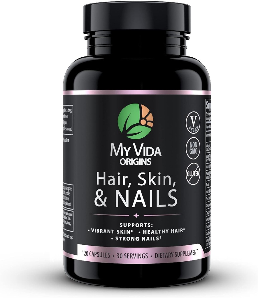 My Vida Origins Peau et ongles cheveux plus épais, ongles plus forts, peau vibrante Soutient la beauté naturelle